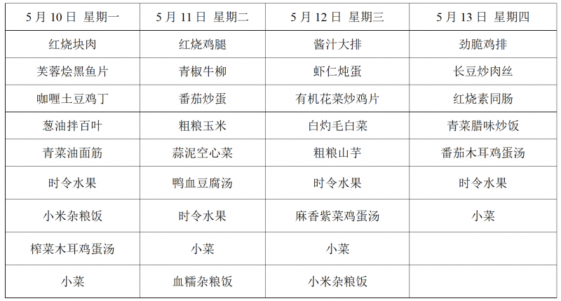 五里校區(qū)（晚餐）